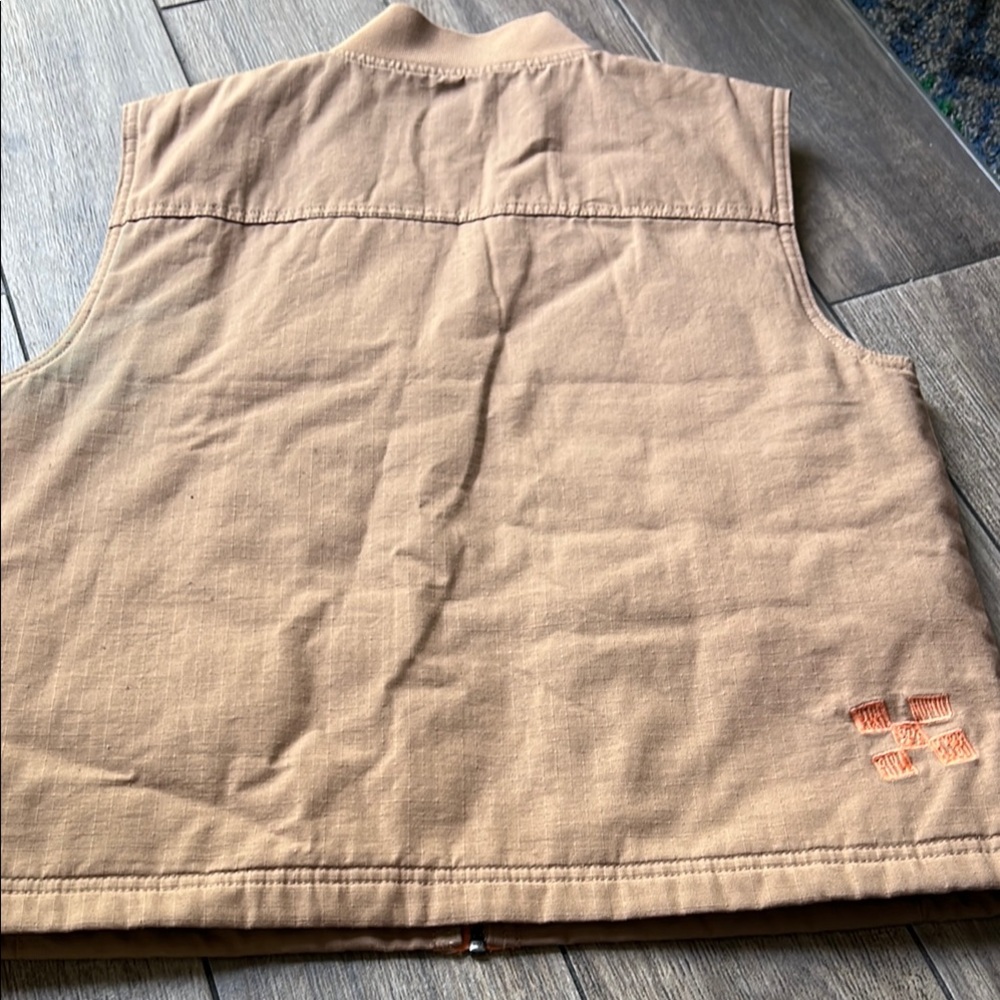 Vans Brown Canvas Vest with Orange Zipper - Picture 5 of 6